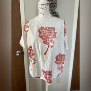 Free People painted Floral Tee